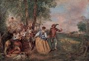 Jean antoine Watteau Die Schafer oil painting